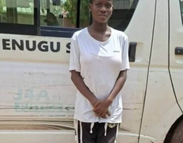 Chinaza, the 16-year-old teenager who was allegedly raped and impregnated by his father in Enugu State.