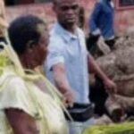 The Enugu Woman accused of witchcraft and one of the men who forced her to eat human faeces and drink pond water.